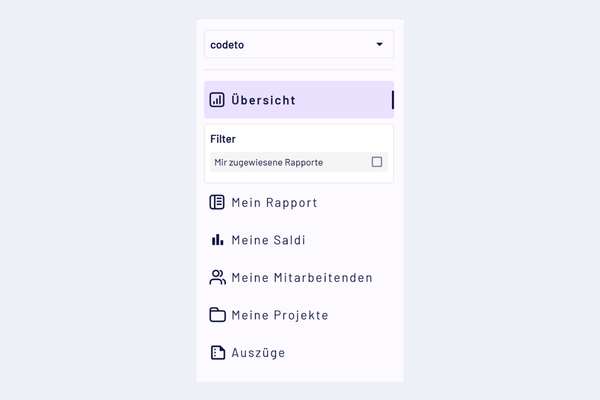 Seitenleiste Master/Admin